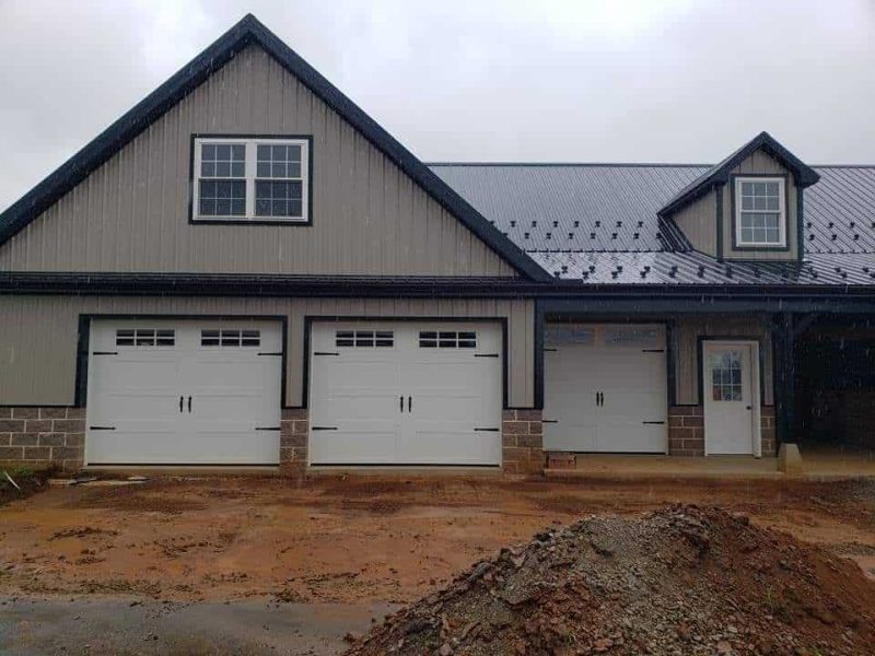 Modern style wholesale garage doors installed on a residential home.